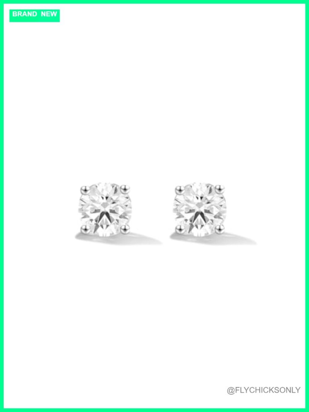 Lab-Grown Diamond Stud Earrings 1.21 Ct Tw Sterling Silver 4-Prong